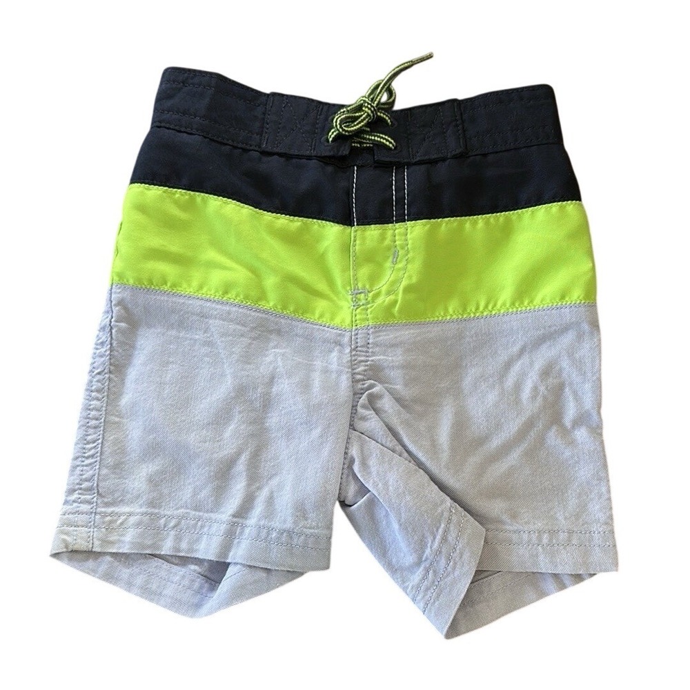 Janie and Jack Baby Boys 6-12M Colorblock Swim Trunks